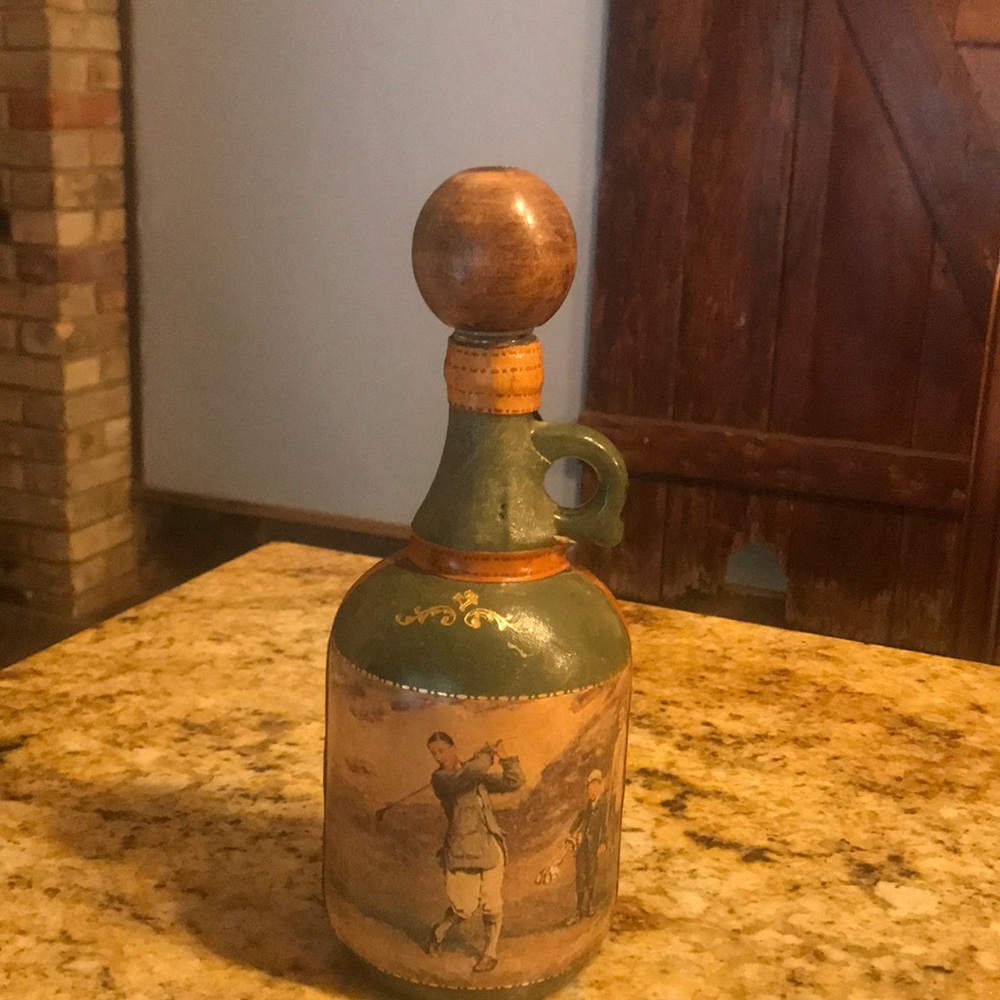 Vintage 70’s Fausto Confuri leather decanter